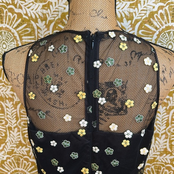 NWT Alex Marie Lindsey Floral Mesh Embroidered Fit&Flare Cocktail Midi Dress Sz6 - Picture 8 of 11